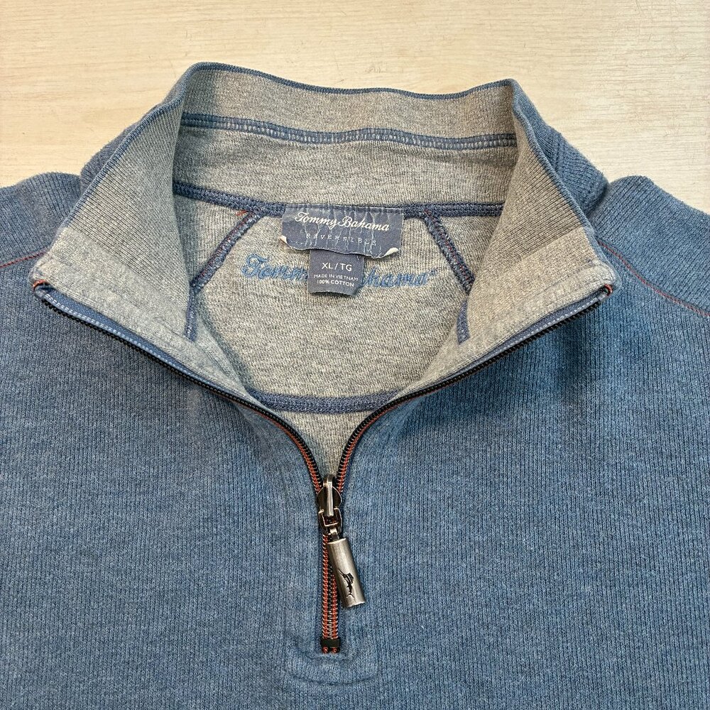 Tommy Bahama Flipside (or Flipshore) Reversible Quarter-Zip Pullover Size XL